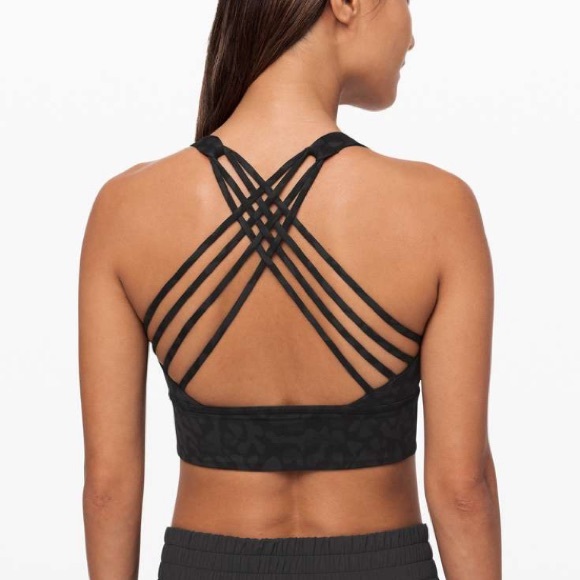 Lululemon Free to Be Bra Wild Long Line in Formation Camo Deep Coal Multi - Picture 1 of 6